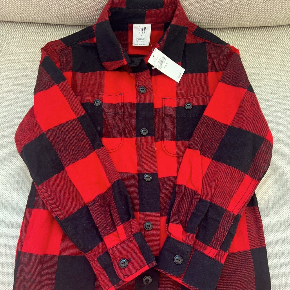 NWT Gap Kids Flannel shirt, warm and cozy, Size S ❄️